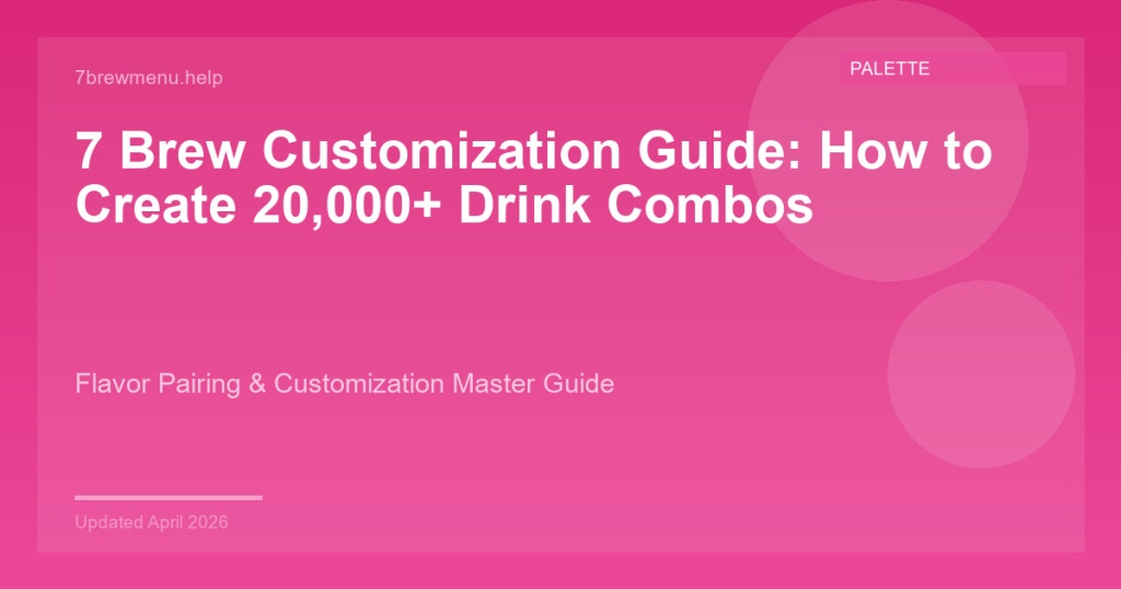 7 Brew Customization Guide: How to Create 20,000+ Drink Combos