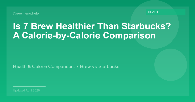 7 Brew vs Starbucks health comparison showing calorie counts for popular drinks