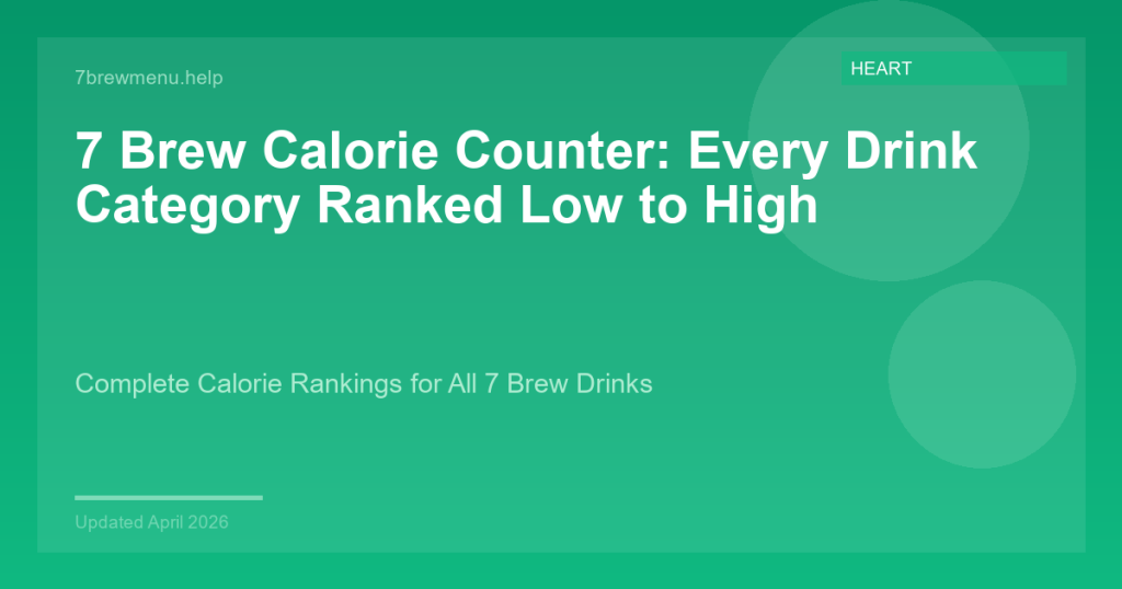 7 Brew Calorie Counter: Every Drink Category Ranked Low to High