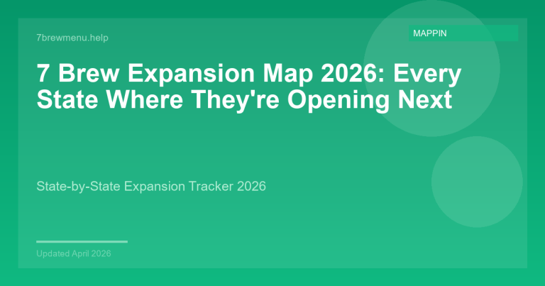 7 Brew expansion map for 2026 showing growth across 38 states with new location tracker