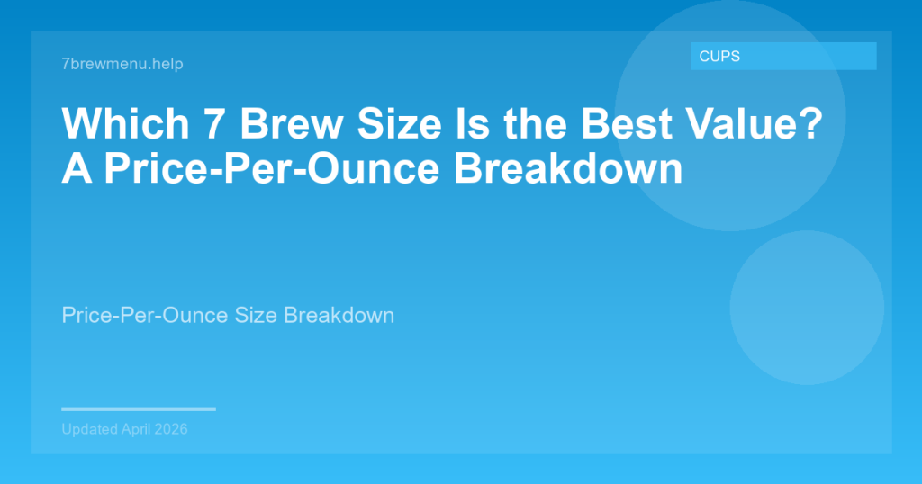 Which 7 Brew Size Is the Best Value? A Price-Per-Ounce Breakdown