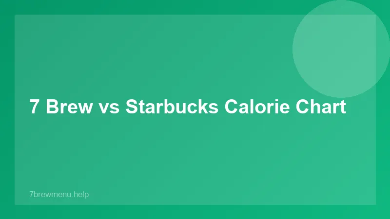 7 Brew vs Starbucks Calorie Chart - 7 Brew