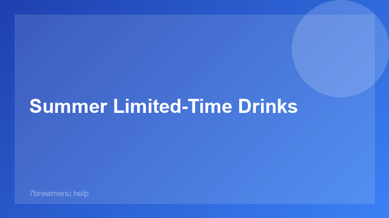 7 Brew Seasonal Drinks - 7 Brew Guide