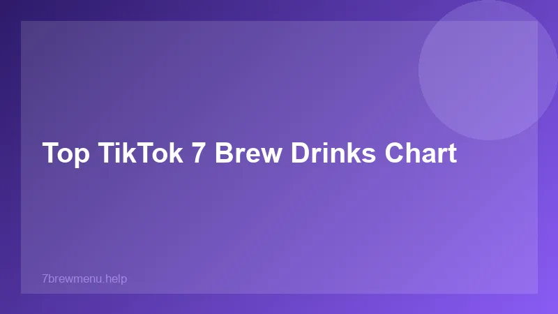 Top TikTok 7 Brew Drinks Chart - 7 Brew