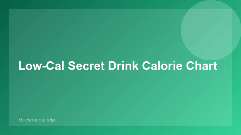 Low-Cal Secret Drink Calorie Chart - 7 Brew