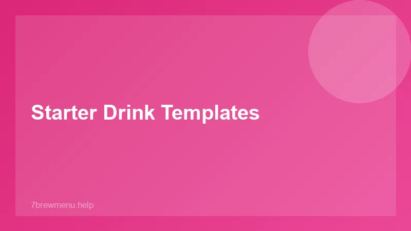 Create 7 Brew Drink - 7 Brew Guide