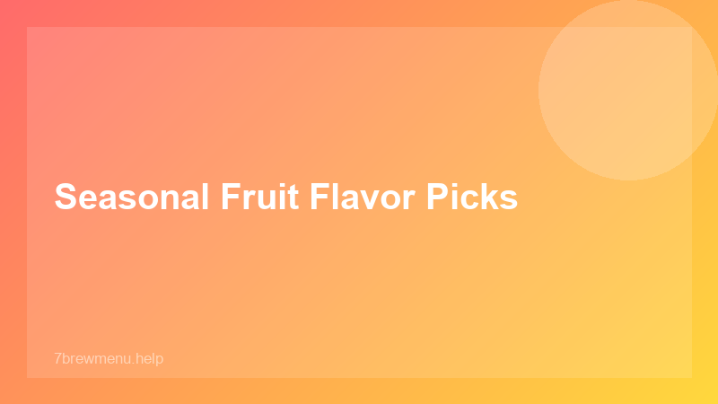 7 Brew Spring Drinks - 7 Brew Guide