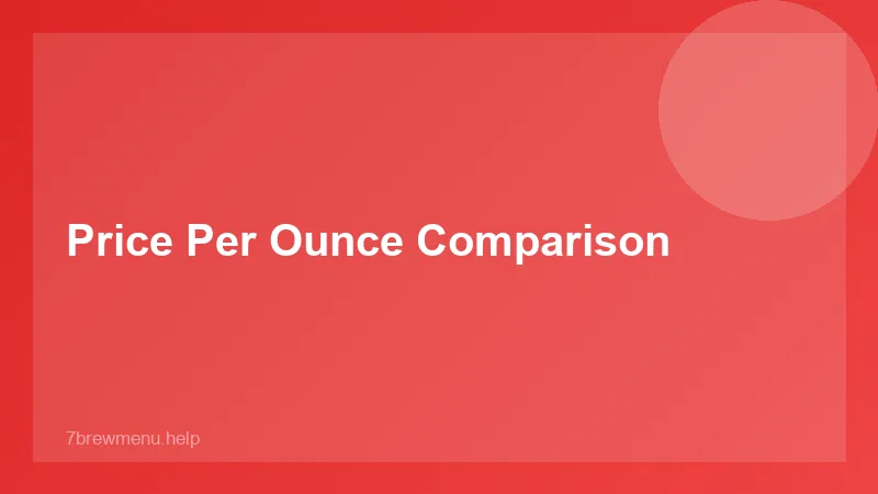 Price Per Ounce Comparison - 7 Brew