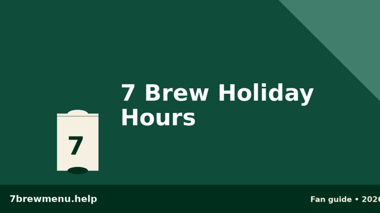 7 Brew holiday hours sign at a 7 Brew stand decorated for Thanksgiving and Christmas