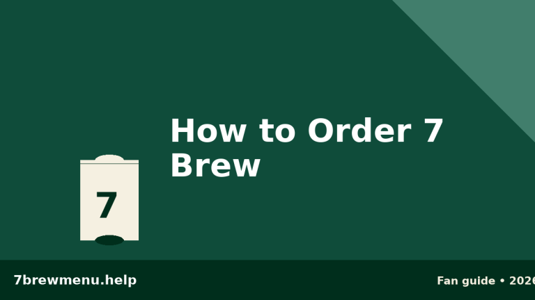 Step-by-step guide on how to order 7 Brew drinks at the drive-thru window