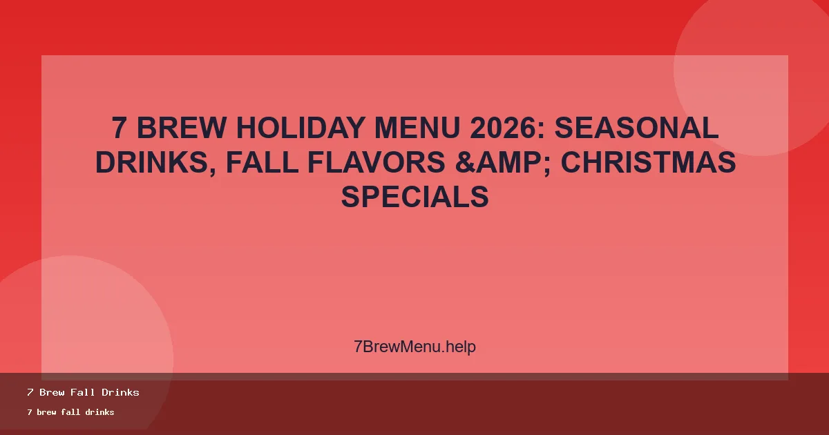 7 brew fall drinks